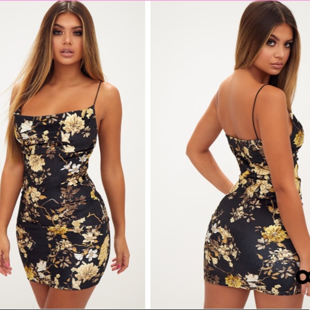 Flora Black Dress